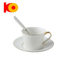 Nordic Ceramic Coffee Cup and Saucer Set Bone China Upscale Black Tea Cup